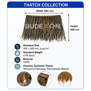 Tejas de Techo de Paja Artificial de Fábrica para Mayoristas, Proveedores de Techos para Hoteles, Resorts y Construcción en Exteriores - Product Image 4