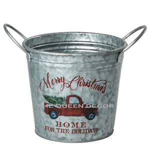 Maceta de Metal con diseño en relieve con Color dorado, maceta decorativa para el hogar, venta al por mayor, tela, Papá Noel eléctrico - Product Image 6