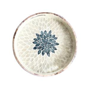 Nuevo diseño clásico, bandeja para servir fregona de madera, bandeja de nácar de calidad Premium, decoración de mesa de Ramadán, bandeja para servir Chocolate - Product Image 1