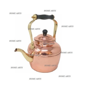 กาต้มน้ำชาทองแดงพร้อมด้ามทองเหลืองและพวยกาขนาดกำหนดได้เอง - Product Image 1