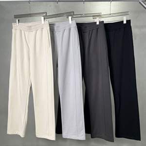 Pantalones de chándal de lana de algodón de alta calidad unisex, personalizados, de talla grande, estilo informal de invierno, transpirables, con parte delantera plana para hombres y mujeres - Product Image 2