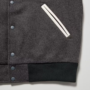 Chaqueta Deportiva de Invierno para Exteriores, Estilo Urbano con Botones Frontales, Estampado de Letras, Venta Directa de Fábrica, Cómoda Tela de Poliéster/Algodón - Product Image 5