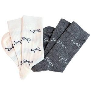 Vietnam Factory Wholesale Custom Logo Cute Bow <b>Ankle</b> <b>Socks</b> for <b>Women</b> Breathable Comfortable Crew for Daily Use Elegant Style - Product Image 4