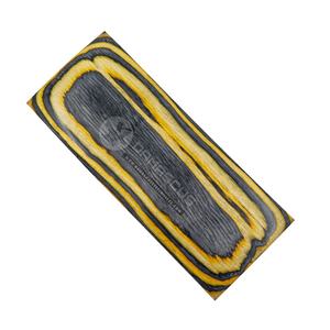 แผ่นลายไม้เรซิ่นสีดำลายตาเสือสีดำเหลือง พร้อมด้ามจับไม้สีดำทอง สำหรับทำมีดสั่งทำพิเศษ (คู่) - Product Image 1