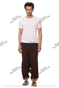 Pantalon de yoga écologique 100% coton pour hommes Taille libre Aladdin High Tribal Nepali Hippy Boho Style Loose Casual Canvas Lightweight - Product Image 2