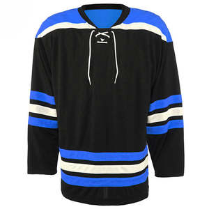 Tissu 100% polyester pour ensembles d'uniformes de hockey sur glace, service OEM, léger, durable, qualité, sublimation, logo personnalisé, devant personnalisé - Product Image 2