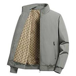 Vêtements pour hommes à l'épreuve du froid et veste à col montant épaissi en velours oem avec logo personnalisé, veste chaude simple et résistante à l'usure - Product Image 2