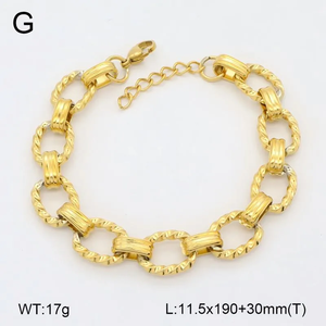 Pulsera de Alta Calidad Chapada en Oro de 18K Hecha con Acero Inoxidable 304, Diseño Asimétrico Cuadrado de Pentagrama Irregular en Forma de U - Product Image 6