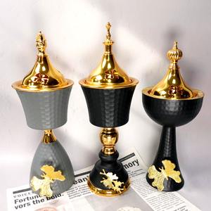 Quemador de incienso aromático ecológico de Dubái musulmán de estilo contemporáneo para decoración de fiesta en casa Bakhoor de mano Metal árabe - Product Image 6