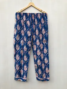 Luxury Hand Block Print Cotton <b>Pajama</b> Set Floral Animal Sleepwear <b>for</b> <b>Summer</b> Plus Size Soft Handcrafted <b>Summer</b> Essentials - Product Image 2