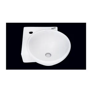 Large gamme de produits meilleure vente petit lavabo à main de forme ovale à trou unique pour appartement à prix réduit - Product Image 1