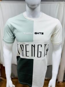 Mens Suy Nghĩ Sức Mạnh Màu Khối T-Shirt | Casual Cotton Vòng Cổ Nửa Tay Áo Tee | Hợp Thời Trang Dạo Phố - Product Image 4