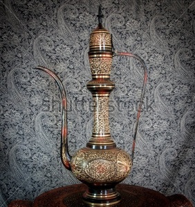 Traditional Brass Aftaba Arabian Brass <b>Coffee</b> <b>Pot</b> Best Quality Middle Eastern Tea <b>Pot</b> Gold Plated Tabletop Aftaba - Product Image 4