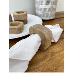 Luxury Simple Design Metal Napkin Rings Wood <b>Paper</b> Napkin Ring Holder Wedding Christmas Party <b>Kitchen</b> Table Restaurants - Product Image 1