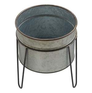 Personalización de metal galvanizado moderno y decorativo con maceta con soporte para decoración de hogar y jardín - Product Image 2