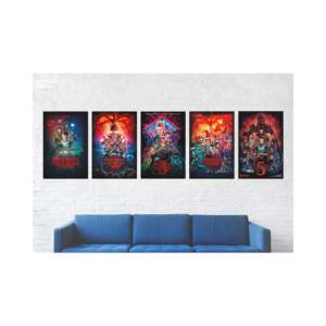 Modern Style Stranger Things Season 5 <b>Poster</b> Set #2 5-piece Wall Art Featuring <b>Posters</b> of the 5 Seasons Paper Material - Product Image 3