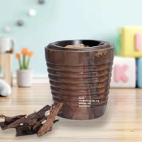 Brûleur d'encens Bakhoor de qualité supérieure-Porte-oud en résine époxy et bois Mubkhar islamique pour la maison de luxe et la décoration de mariage