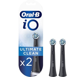 Cabezal de cepillo de dientes eléctrico Oral-B iO Ultimate Clean, cerdas retorcidas y anguladas para una eliminación más profunda de la placa, paquete de 2 cepillos de dientes - Product Image 1