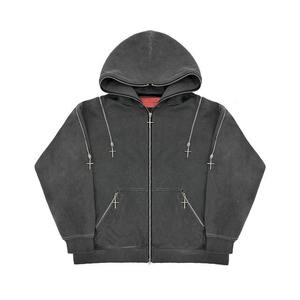 Logo numérique personnalisé 100% coton French Terry sweats à capuche de haute qualité sweats à capuche vantage lourds surdimensionnés sweats à capuche pour hommes - Product Image 3