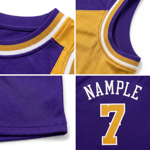 Retro Custom Basketball Uniform Set-190GSM Breathable Polyester <b>Mesh</b> Men's Throwback Team Jersey & Matching Shorts up to 6XL - Product Image 4