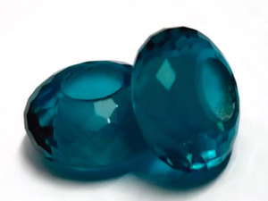 Green Tourmaline Quartz Rondelle <b>Beads</b> 14.5x8mm Big Hole Gemstone 5mm Drill 13.5 Cts <b>Large</b> Hole Bracelet Wholesale Stone - Product Image 4