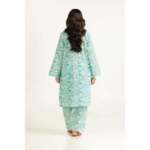 Conjunto Casual IUSTTS-2109 Primavera/Verano, Estampado en Crepé, Talla XS/XS, Top sin Cuello con Manga Tres Cuartos, Conjunto de 2 Piezas - Product Image 1