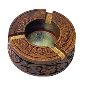Cendrier en bois écologique de qualité supérieure avec surface lisse et style classique pour la décoration de la maison et le fumoir d'Inde - Product Image 2