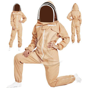 3-Layer Mesh Beekeeping Suits Elastic Wrist Ankle Zipper Front Veil Cotton Fabric Multiple Safety Clothing Feature - Product Image 1