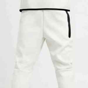 Diseño OEM 69% algodón 31% poliéster blanco hombres Tech Fleece chándal con cremallera completa Sudadera con capucha Joggers pantalones de chándal - Product Image 6