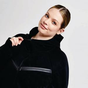 Logo de marque personnalisé 69% coton 31% polyester noir filles Tech polaire survêtement sweat à capuche zippé joggers pantalons de survêtement survêtement - Product Image 3