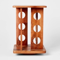 Vente en gros de porte-épices en bois pour cuisine, conception personnalisable, porte-épices naturels