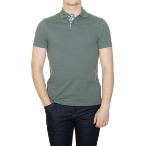 เสื้อเชิ้ตผ้าฝ้าย100% สำหรับผู้ชายเสื้อโปโลแขนสั้นระบายอากาศได้ดีดีไซน์ใหม่ - Product Image 2