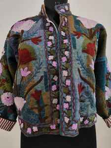 เสื้อแจ็คเก็ตซูซานีปักมือสุดพิเศษ ผ้าฝ้ายซูซานี ผ้า TNT สไตล์โบฮีเมียน เสื้อโค้ทซูซานีสำหรับผู้หญิง เสื้อแจ็คเก็ตซูซานีปักลาย SALT - Product Image 4