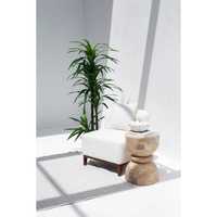 Table d'appoint en bois de manguier en forme de sablier Weaver