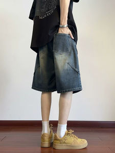 Shorts en jean décontractés pour hommes, design OEM personnalisé, haute qualité, respirant, 100% coton, léger - Product Image 2