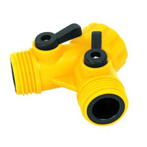 Connecteur d'eau de jardin en laiton Pretul AD-2P en forme de Y, raccord fileté de 3/4 pouce pour l'irrigation, installation facile et durable - Product Image 3