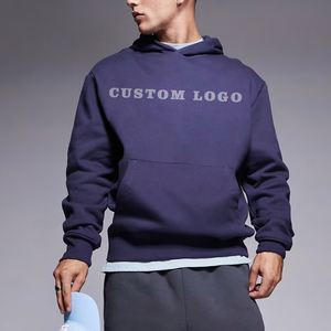 Sweat à capuche unisexe surdimensionné en molleton épais 100 % coton, imprimé sur mesure, à épaules tombantes, modèle OEM 2026 - Product Image 1