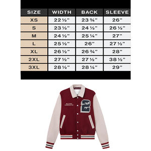 Vestes universitaires pour hommes pour l'hiver Veste décontractée à manches longues Letterman Coton polaire Longueur standard pour un usage quotidien - Product Image 5