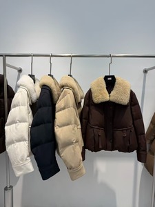 Veste bouffante d'hiver de couleur personnalisée marron pour femmes grande taille à capuche coque en Nylon imperméable respirant matelassé pour l'extérieur - Product Image 6