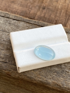 Excellent Naturel 6.71 Carat Aigue-Marine Forme Ovale Cabochon Top Couleur Blanc Bleu Bon Lustre Lâche Fabrication de Bijoux Opale Émeraude - Product Image 4