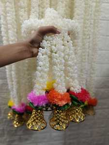 Guirnalda de caléndula de campanas doradas artificiales estilo Mogra para bodas Mandaps Mehndis Baby Showers celebraciones festivas decoración del hogar - Product Image 3