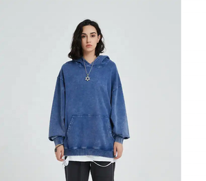 Chaqueta de Mezclilla Personalizada con Capucha, Estilo Y2K, Lavado Ácido, para Hombre y Mujer, Unisex - Product Image 3