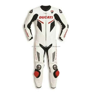 Combinaison de course moto Ducati en cuir, une pièce, combinaison de moto GP, certifiée CE, cuir de vachette blindé, couleurs personnalisables - Product Image 2