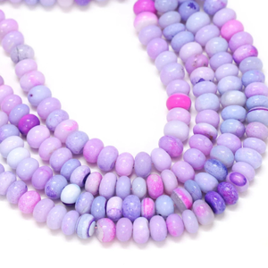 Cuentas Redondas de Ópalo Azul Lavanda: Piedra Preciosa Lisa AAA, 7-10 mm, Hilo de 15 Pulgadas - Product Image 3