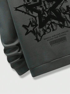 Sudadera con capucha estampada personalizada para hombre, estilo jersey en tela transpirable y cómoda, forro polar de algodón/forro polar de poliéster - Product Image 6