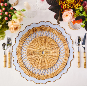 Assiette de charge ronde en rotin durable idéale pour les repas formels et l'utilisation quotidienne du rotin naturel pour les fêtes de mariage - Product Image 3