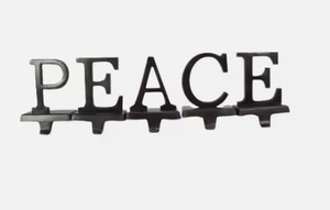 Metal Deer Shaped Stocking Holder New Christmas Stocking Holder for Decor Metal Iron Christmas Articles <b>Black</b> & Silver Finished - Product Image 2