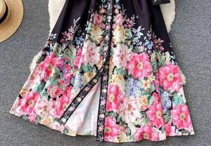 Robe de fête courte en coton indien faite à la main, imprimé floral doux, élégante, pour femmes, tenue de plage d'été, cadeau personnalisé pour la mariée, décontractée - Product Image 4