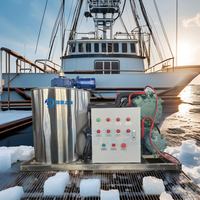 Máquina de Hielo en Escamas de Agua de Mar Haiyue 2T, Aprobada por CE e ISO, Fabricada con SUS316