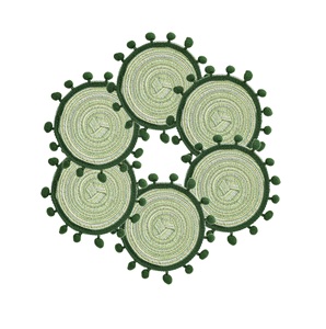 Meilleur fournisseur Ensemble de sous-verres Sous-verre tissé en coton Accessoires de décoration de bureau Sous-verres de table - Product Image 1